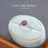 Garnet Silver Ring