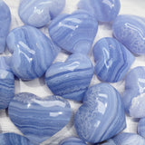 High quality blue lace agate hearts