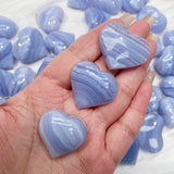 High quality blue lace agate hearts