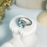 Topaz sterling silver ring