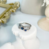 Sapphire sterling silver  ring