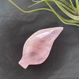 Rose quartz leaf bowl