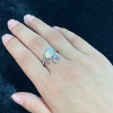 Opal swan ring