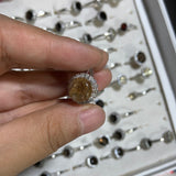 Rutile quartz ring