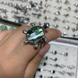 Abalone shell ring